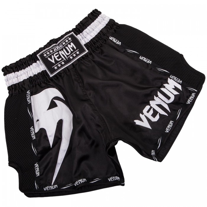 Муай Тай Шорти - Venum Giant Muay Thai Shorts - Black/White​